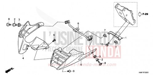 PANNEAU INFERIEUR CBF125MD de 2013